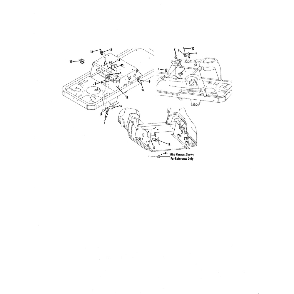 Electrical Diagram and Parts List for 17WI2ACP056  Cub Cadet Lawn Tractor